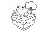 Frog on Grass