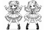 Kawaii Twin Girls